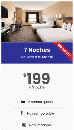 Habitación - 7 noches (Mar 8 al Mar 15)